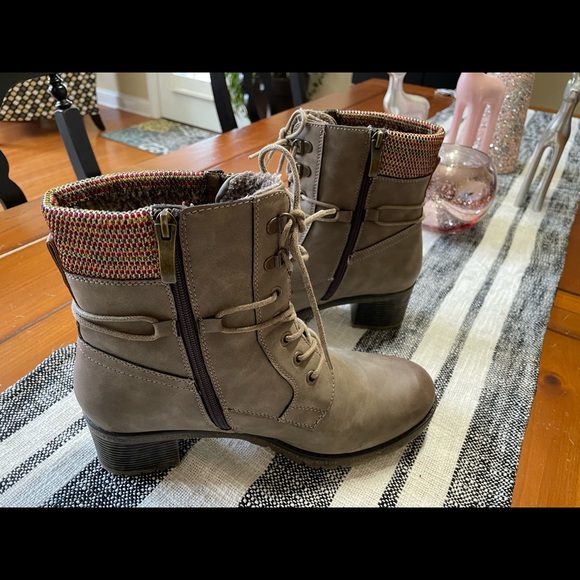 Spring Step Lace Up with Side Zipper Boots - Picture 2 of 4